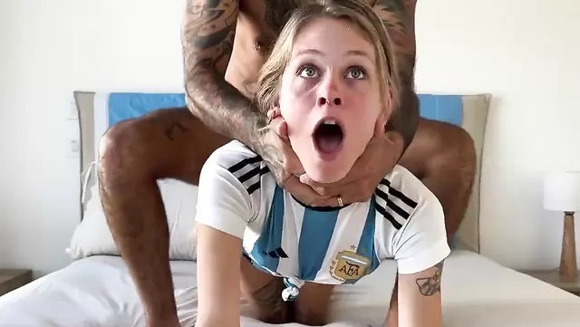 A nigger passionately fucked an Argentinean girl in the ass